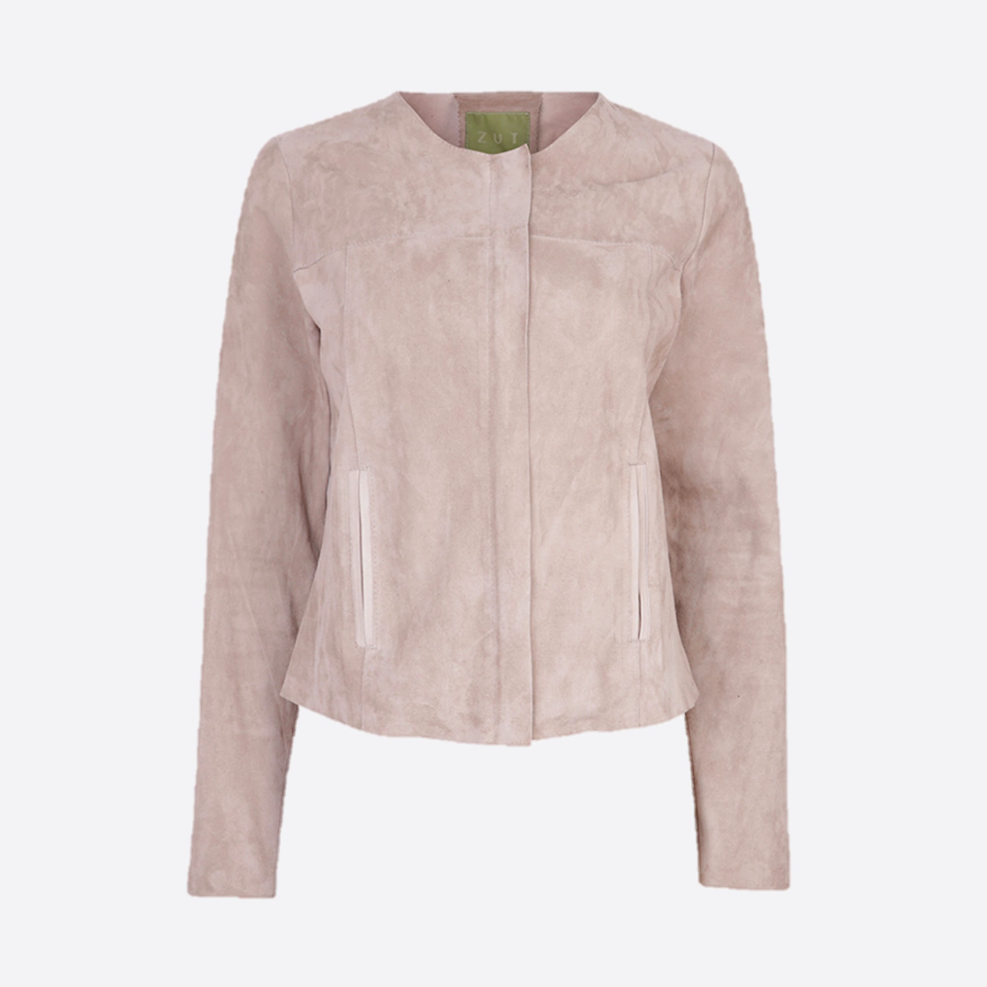 PINK ROUND NECK SHORT JACKET - imagen 1