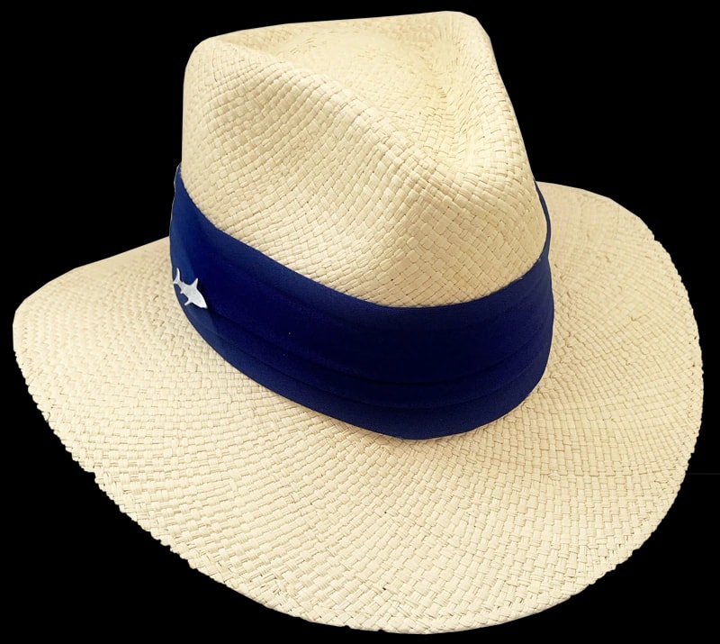 SOMBRERO CLARO CINTA ANCHA AZUL - imagen 1
