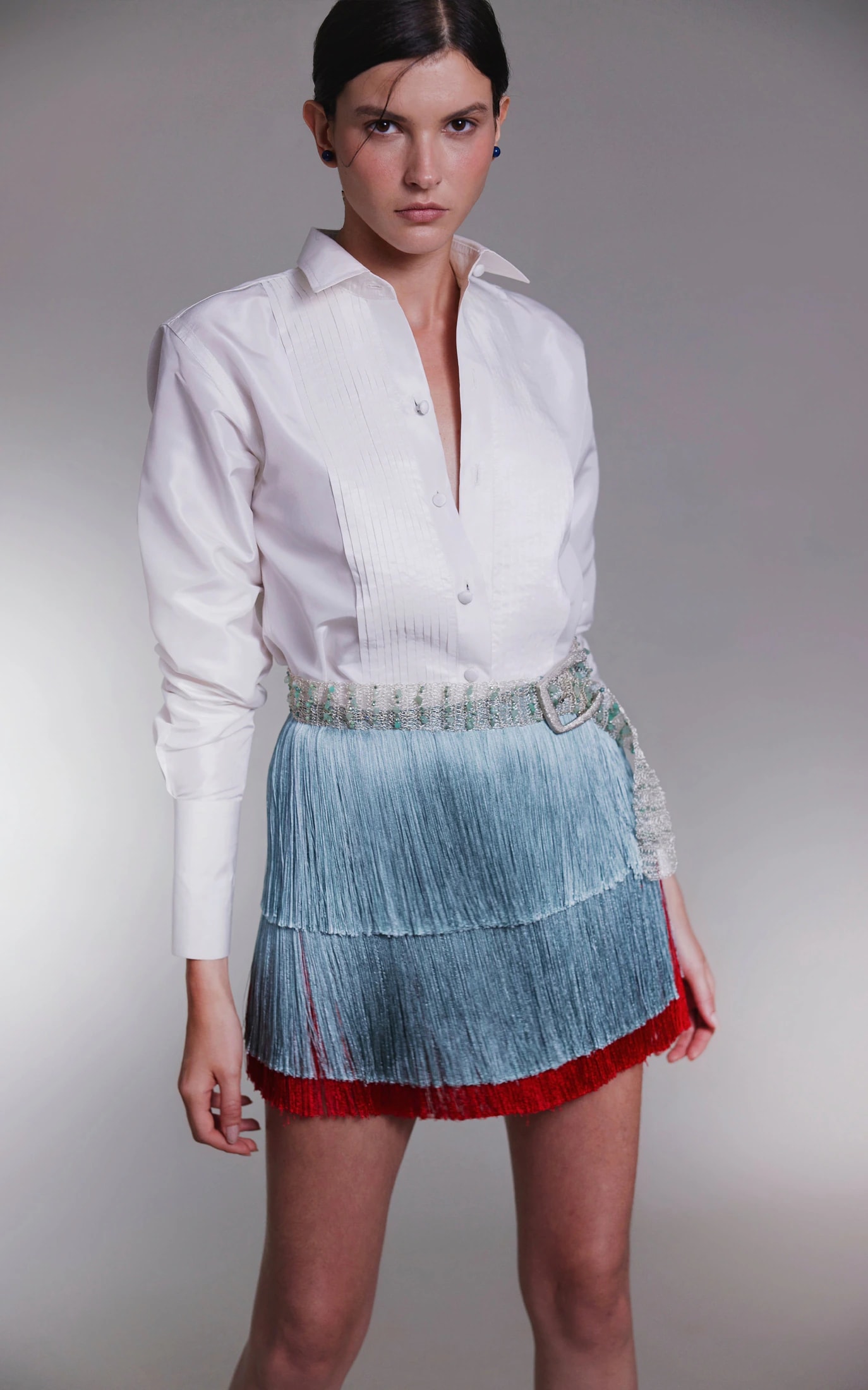 The Classic Tuxedo Shirt 100% Silk Taffeta - imagen 1