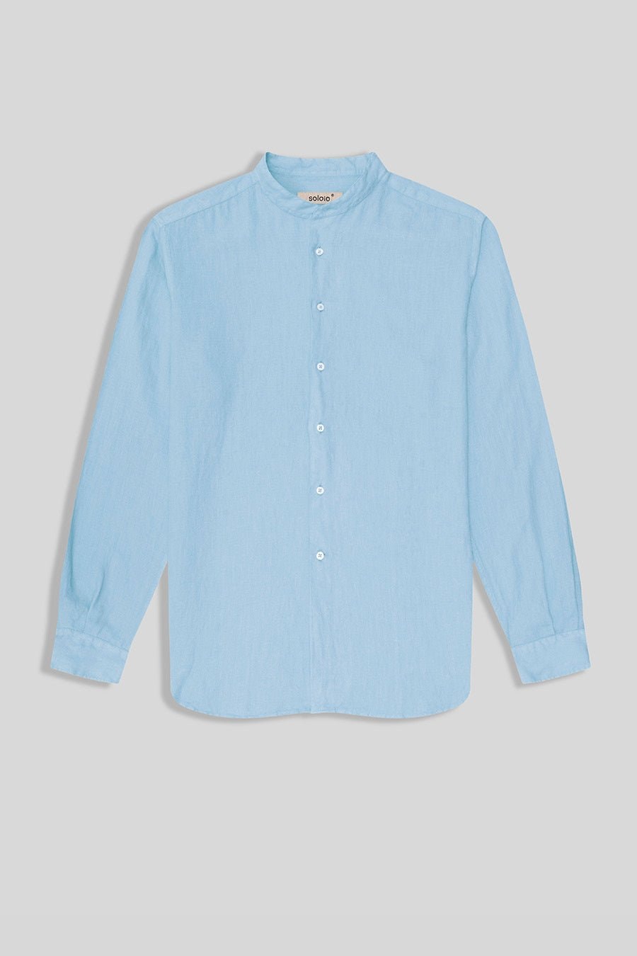 Men's linen shirt mao sky blue - imagen 1