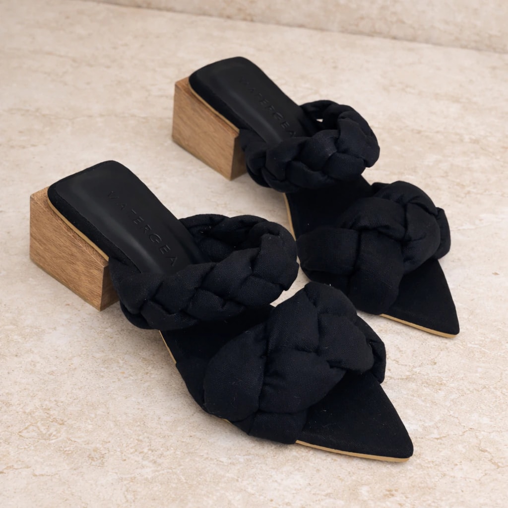 Black Tavara Braided Sandals - imagen 1