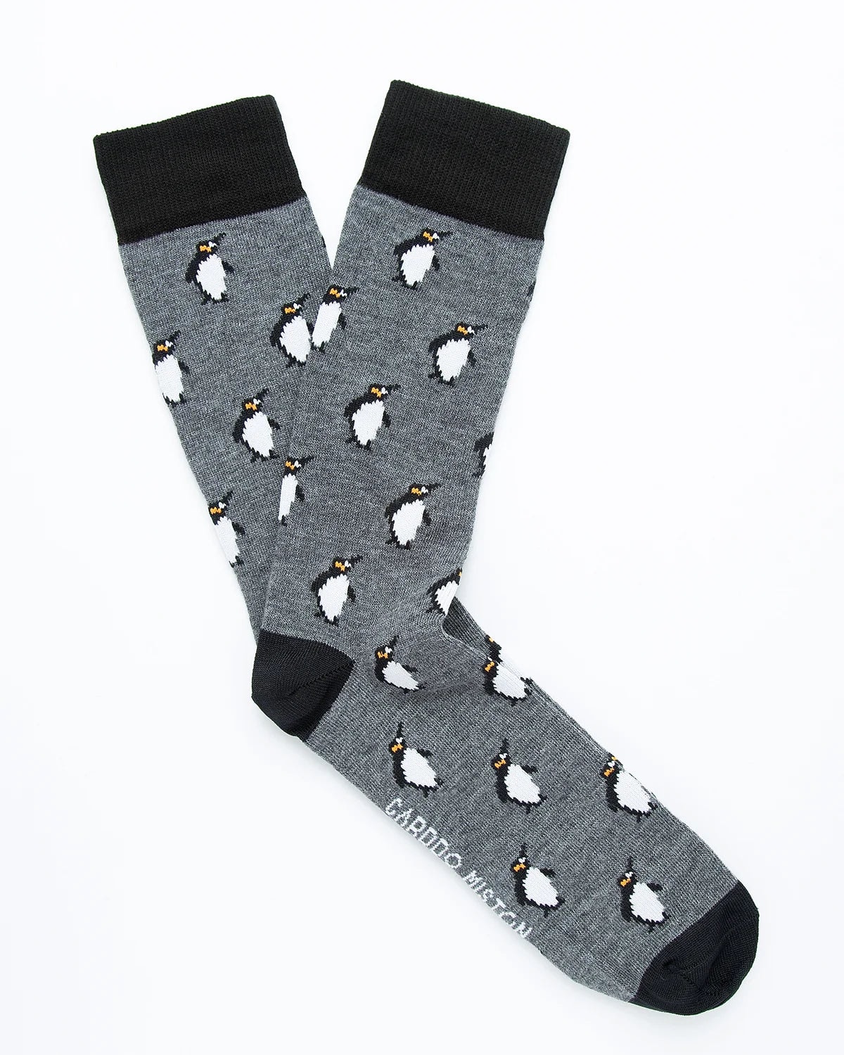 Medias Algodón Estampado Pingüinos - Fondo Gris - imagen 1