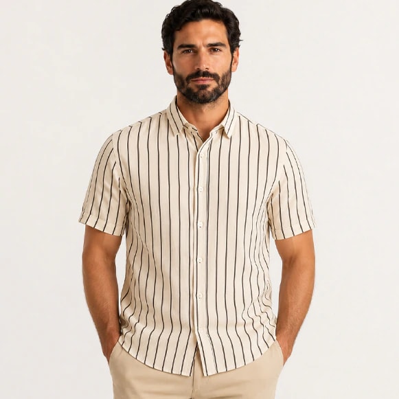 CAMISA MC 100% VISCOSA HOMBRE - imagen 1