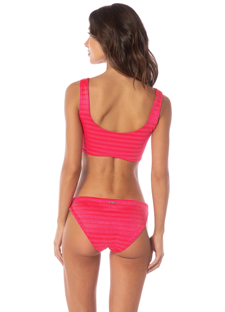 Maaji Lightpink Flowerbed Flirt  Low Rise Thin Side Bikini Bottom - imagen 1