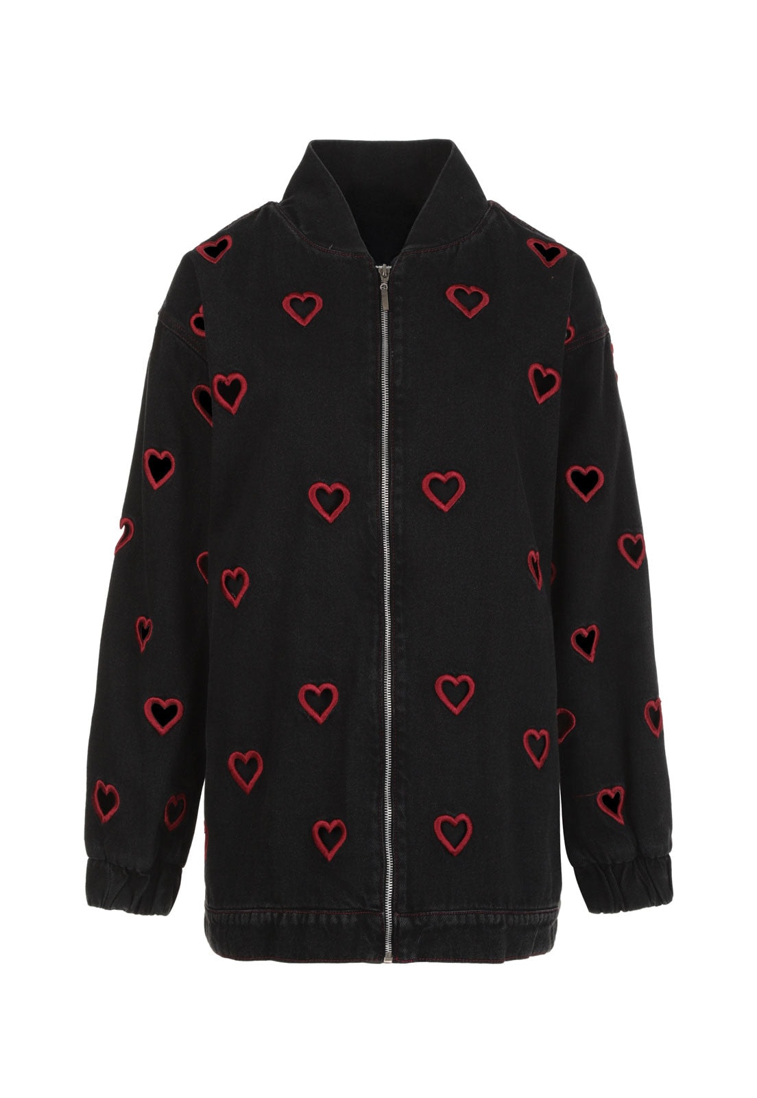 Bomber Hearts Jacket Black - imagen 1