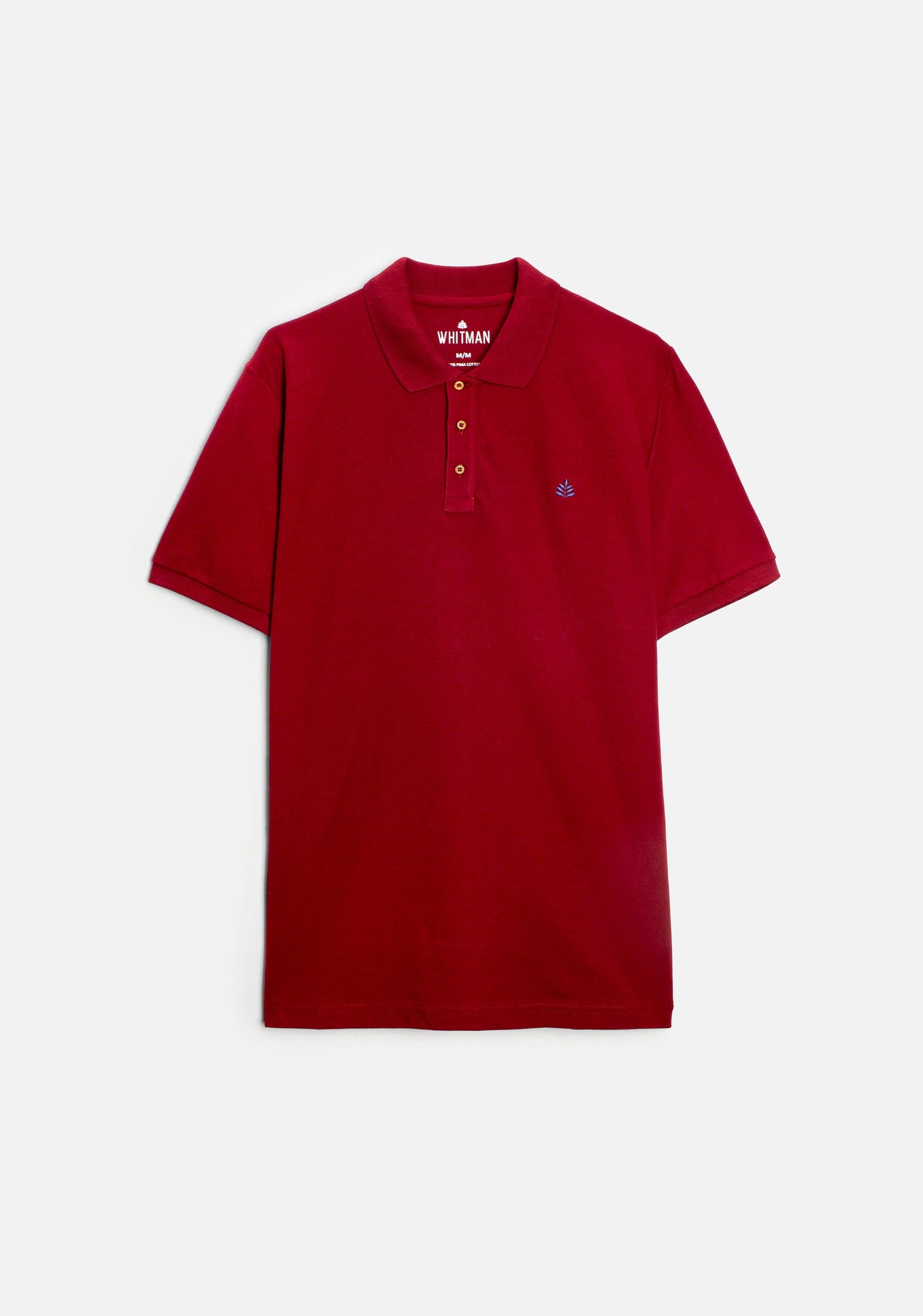 Camiseta Polo H Unicolor L-Azul Vino - imagen 1