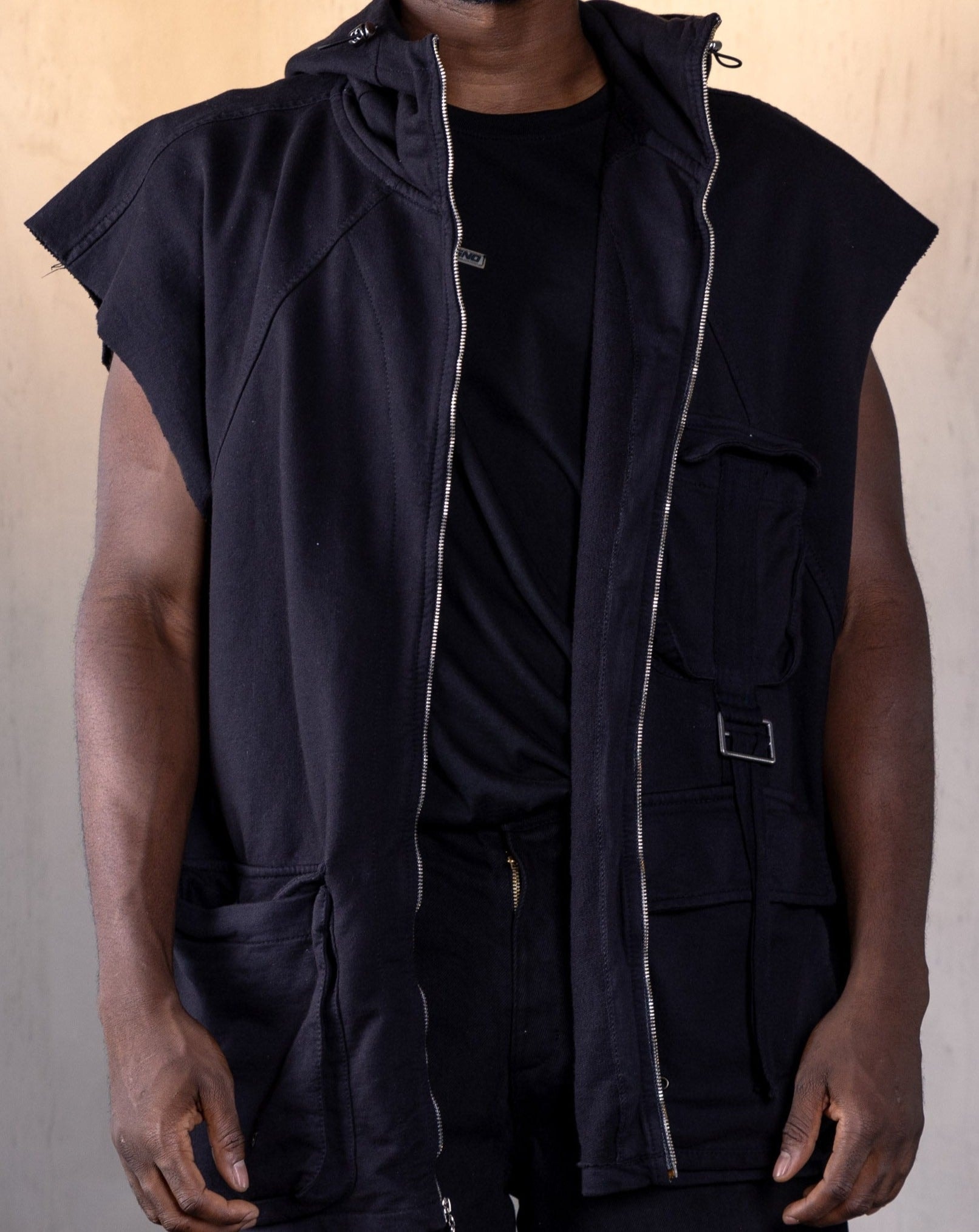 Chaleco Unisex Oversize-Negro - imagen 1