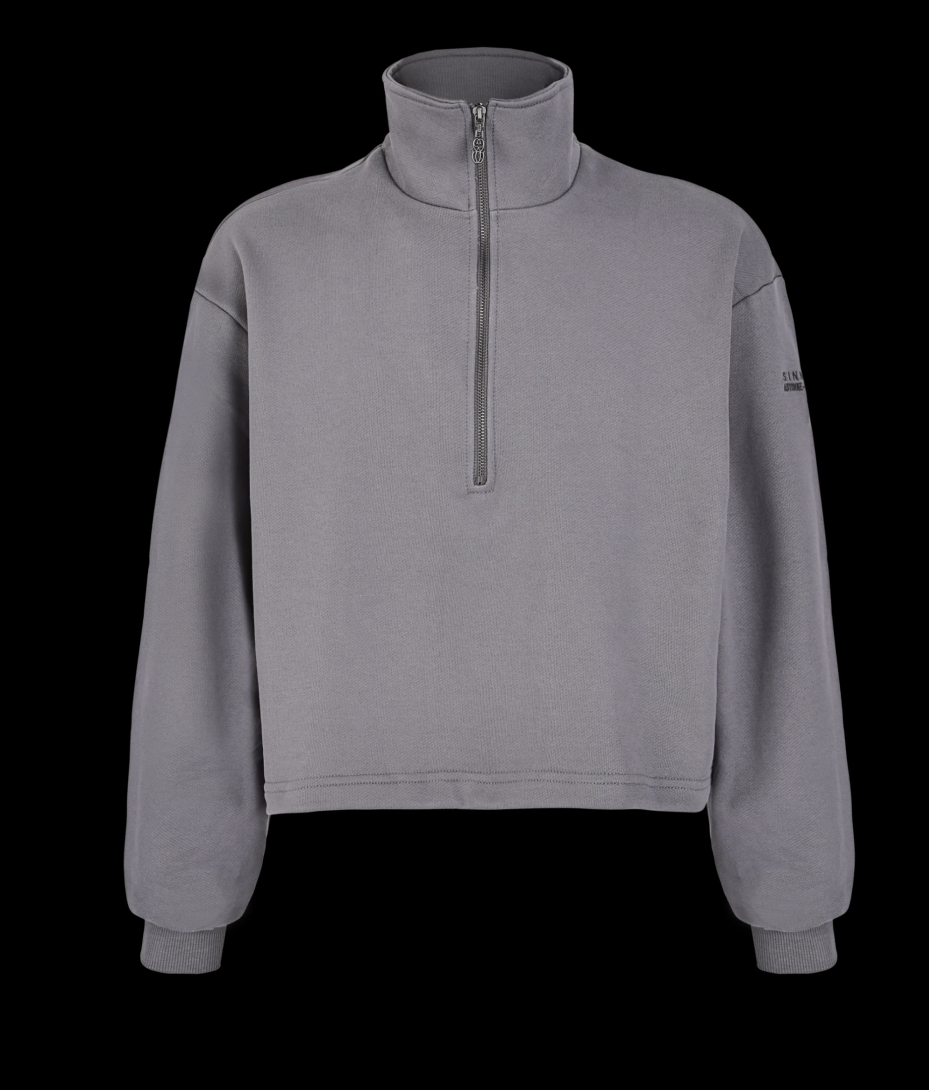 MONOGRAM ZIPPER GRAY SWEATER - imagen 1