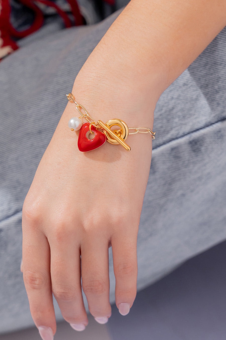 Pulsera Corazón Perla - imagen 1