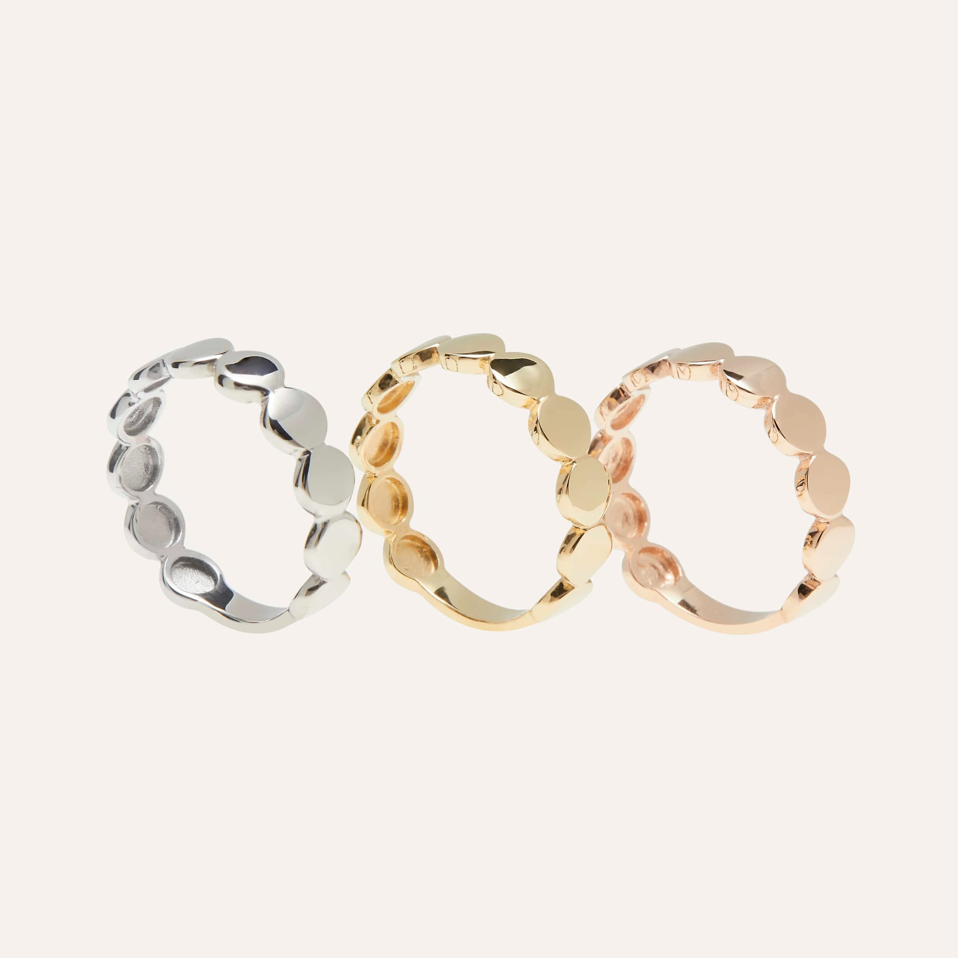 Anillo círculos liso - imagen 1