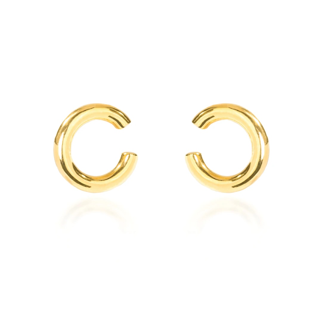SET DE DOS SMALL MOON EAR CUFF GOLD - imagen 1