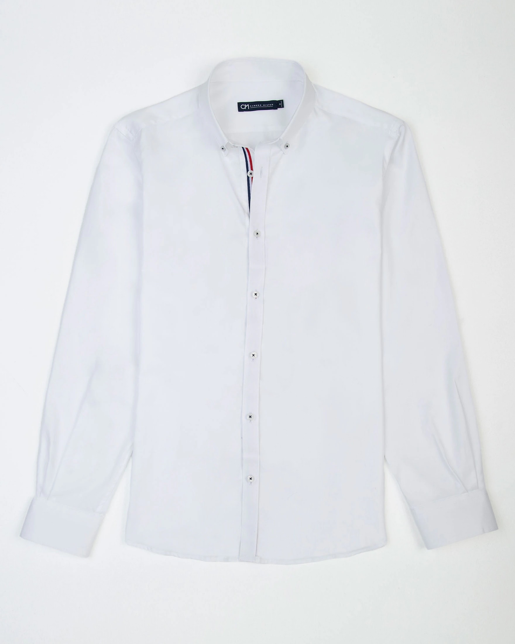 Camisa Sarga Hiladillo France Algodón Blanco - imagen 1