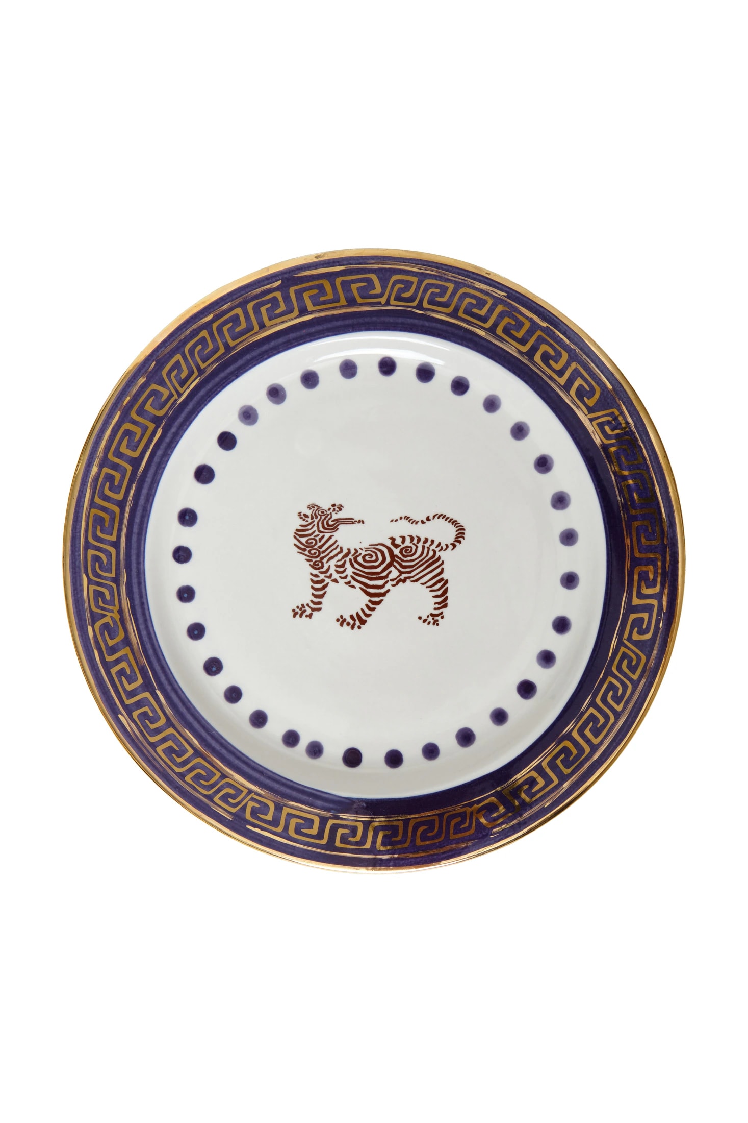 Tiger Dinner Plate / Purple & Gold - imagen 1