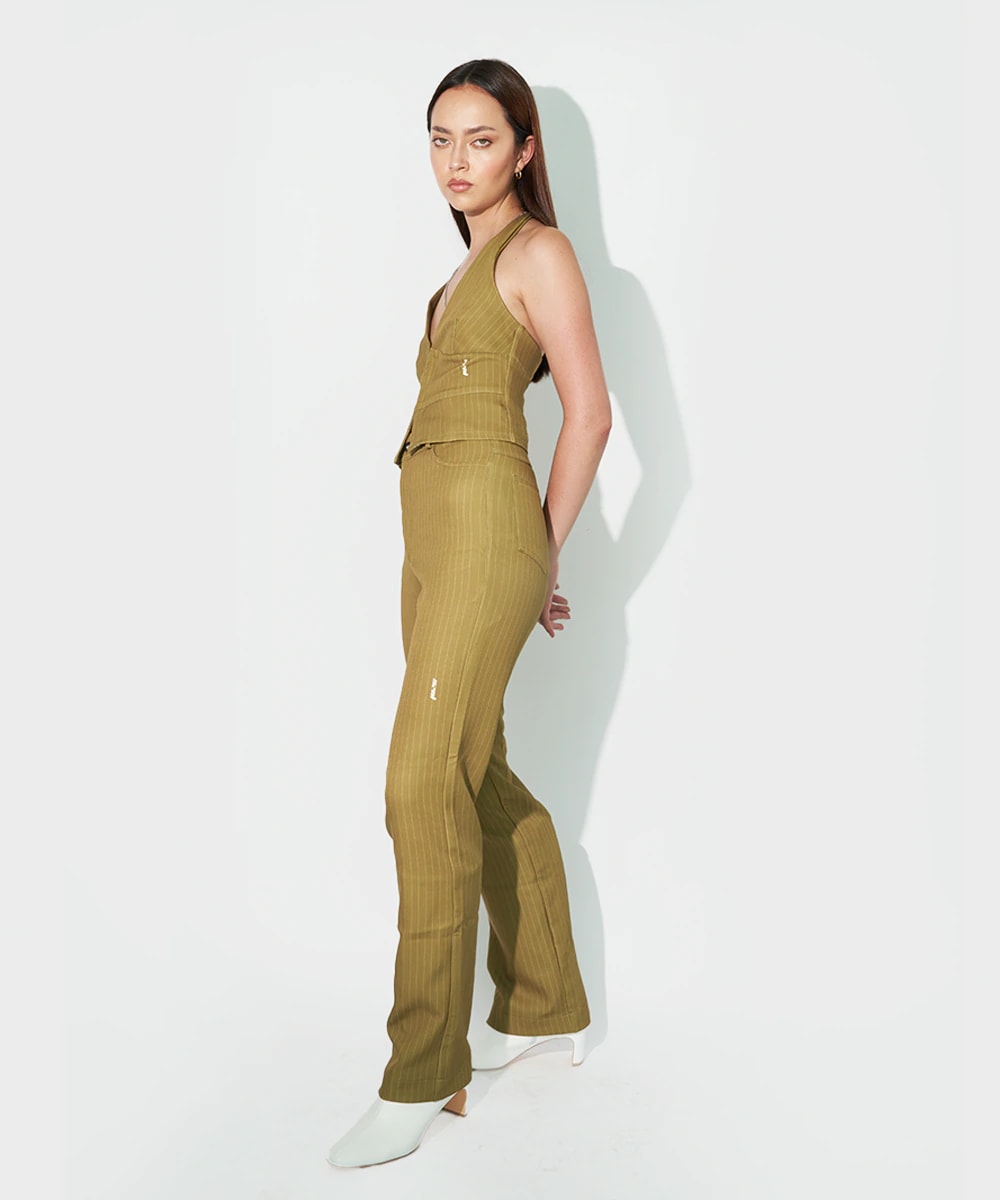 Howdy Pants in Green Pinstripe - imagen 1