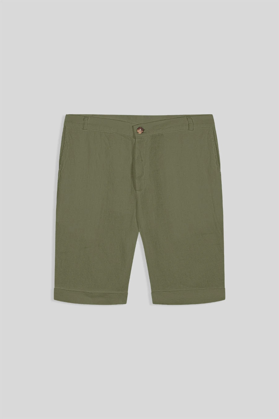 Men's linen bermuda loden green - imagen 1