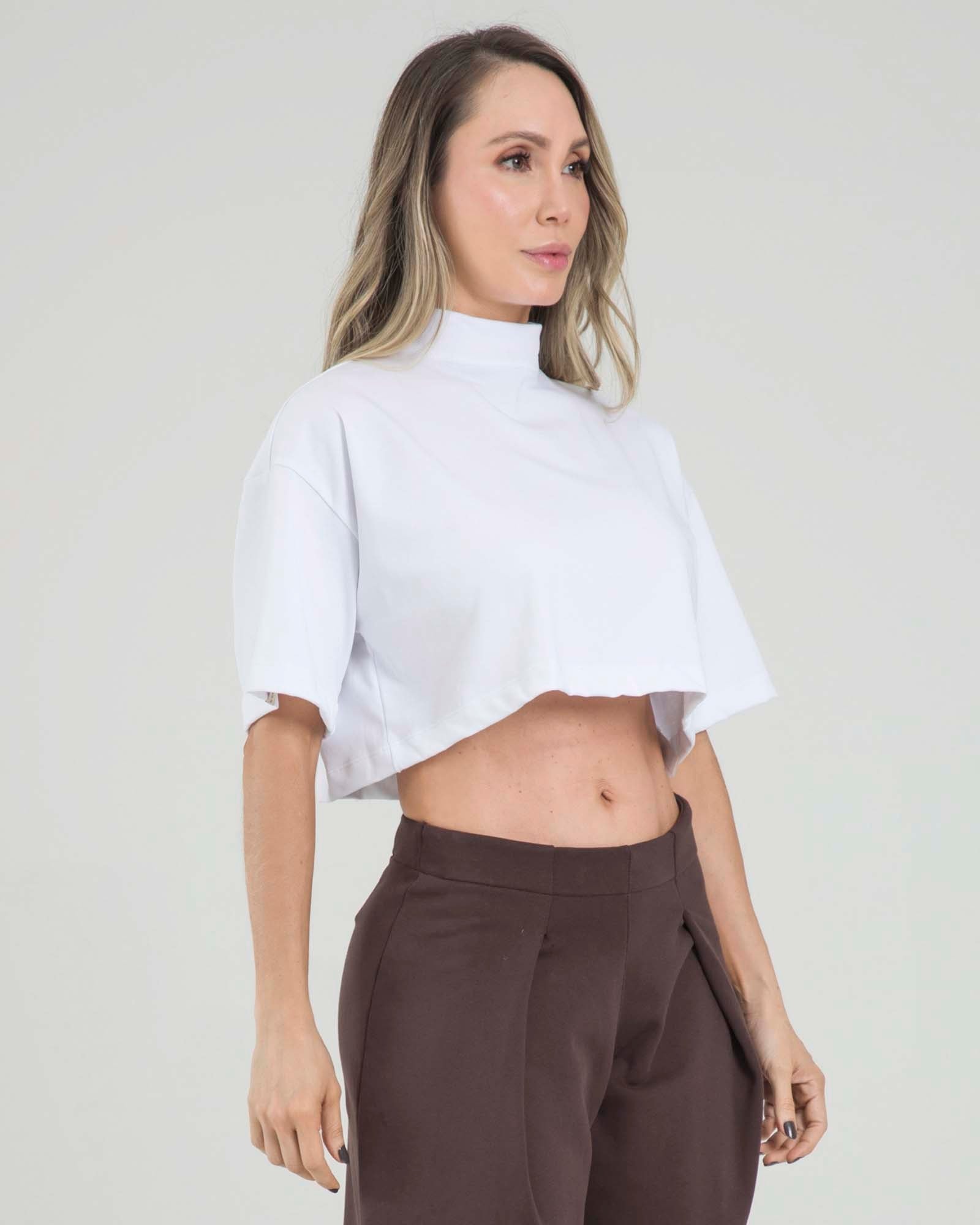 Blusa back zip blanco lumen FIBER - imagen 1
