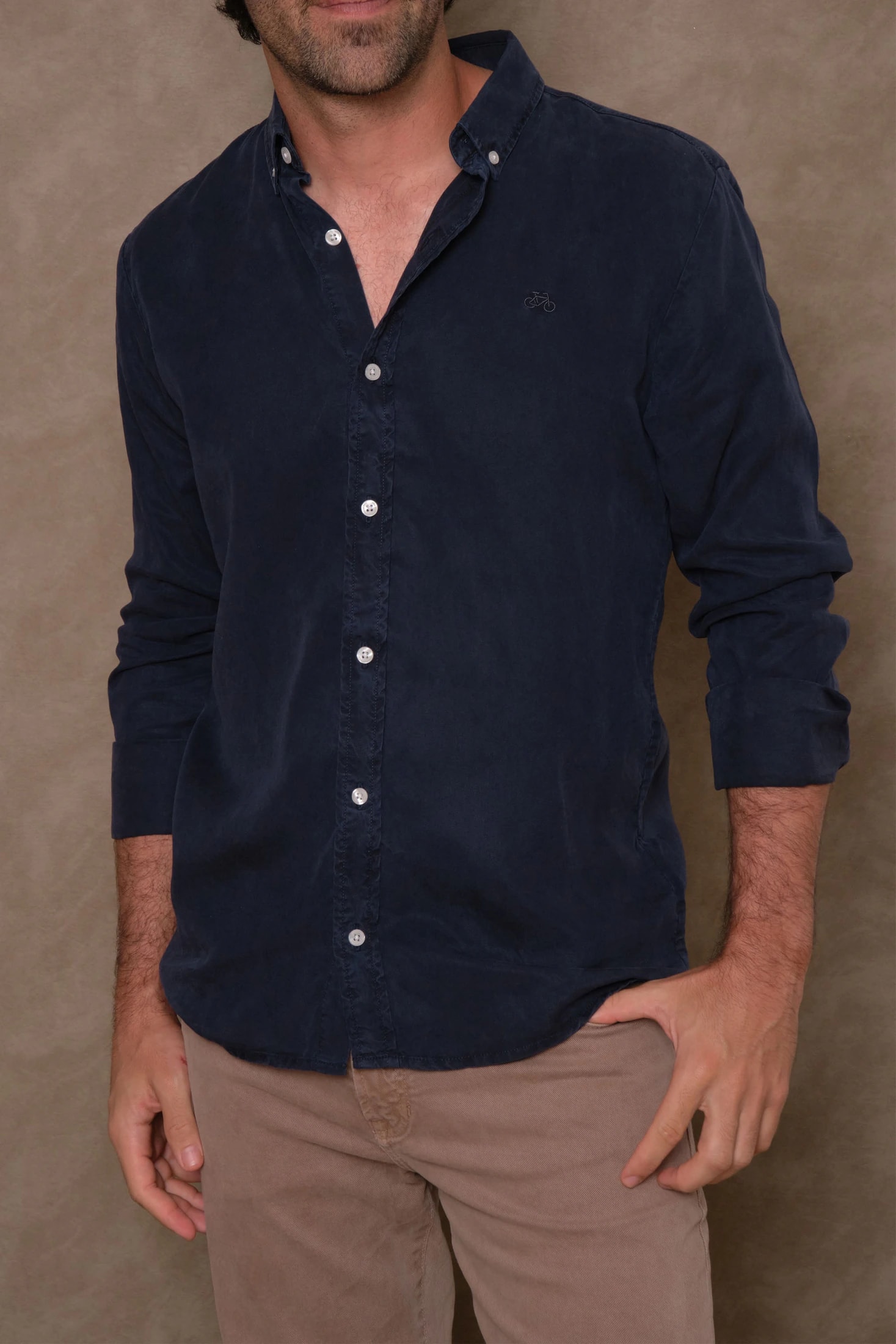 CAMISA LYOCELL NP DARK BLUE - imagen 1