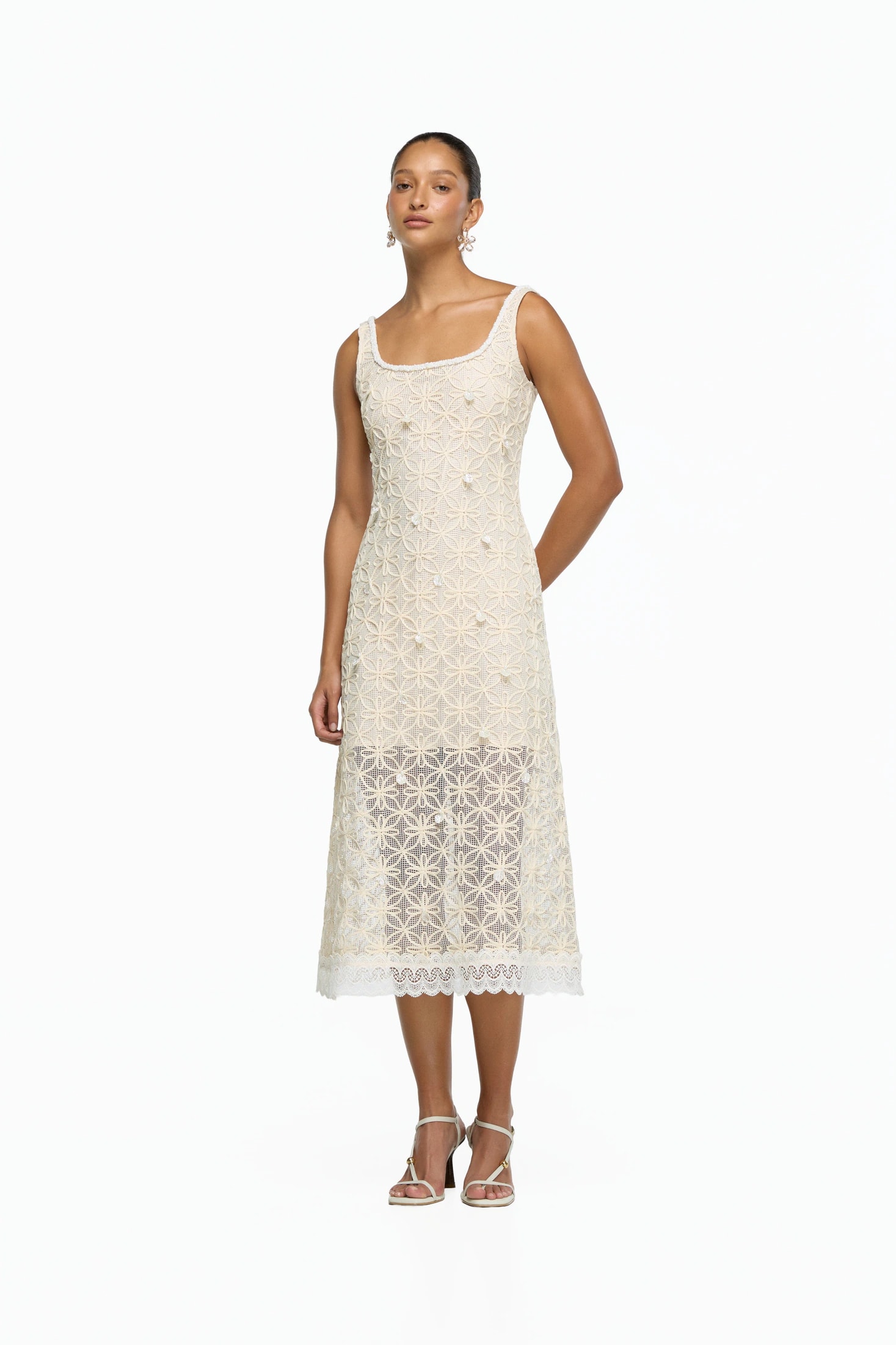 OPHELIA MIDI DRESS CREAM - imagen 1