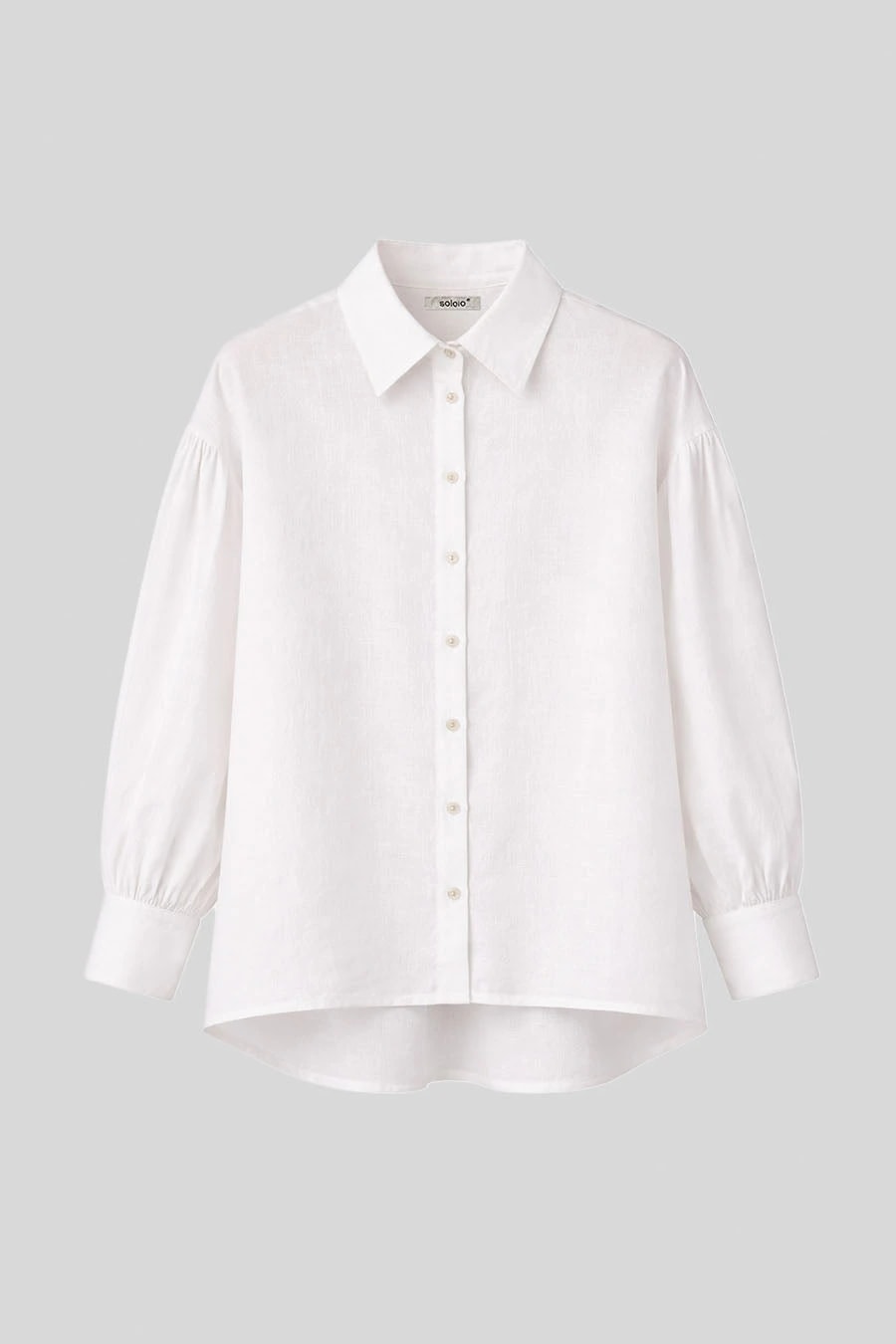 Women's shirt linen romy white - imagen 1