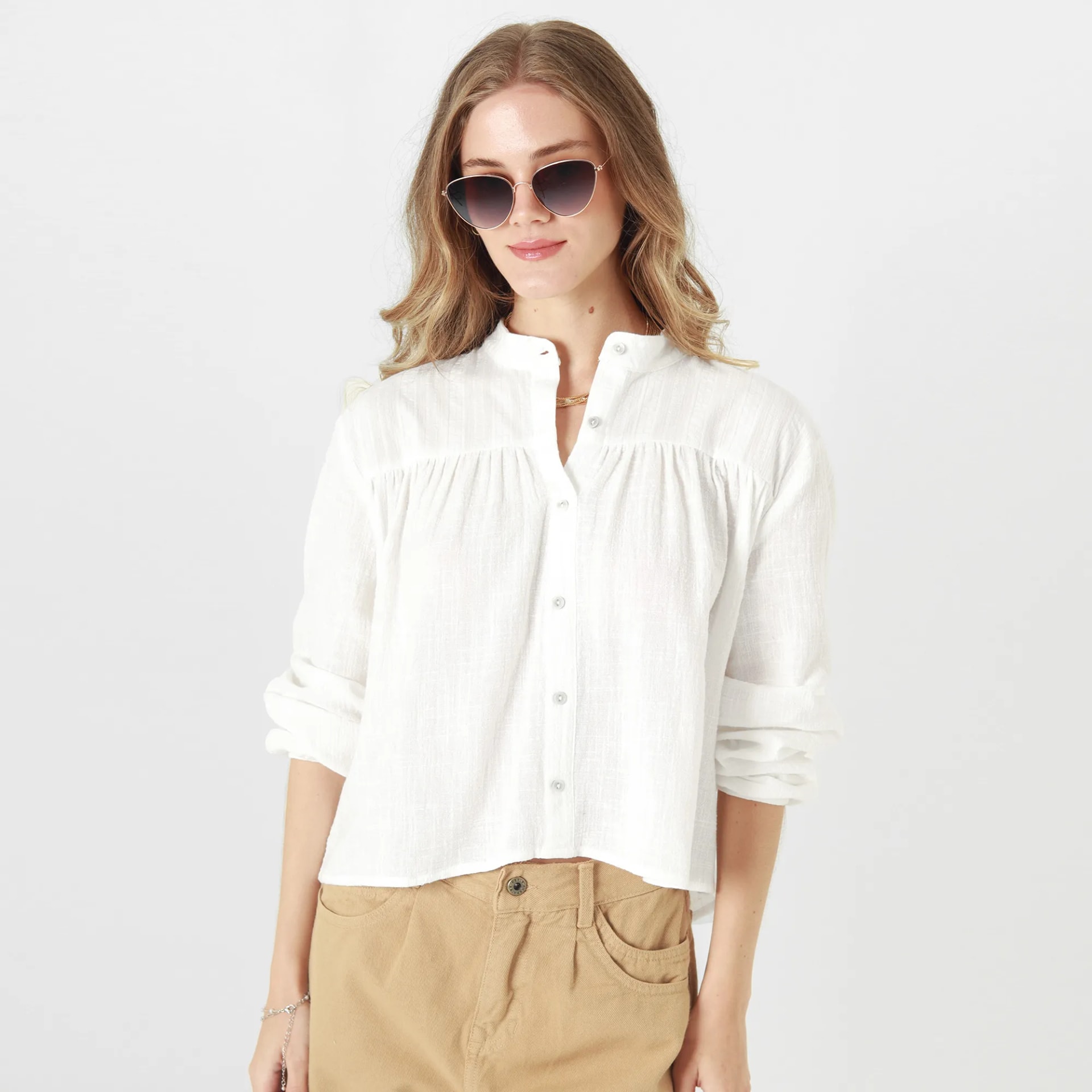 Blusa Cuello Neru Manga Larga - imagen 1