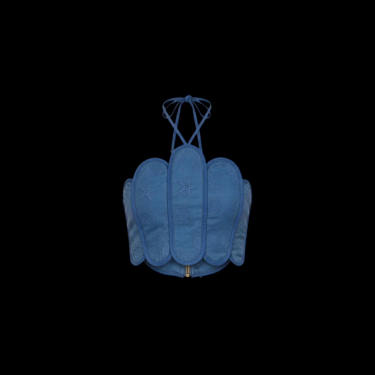 LENNY TOP (COQUINA DEEP SEA BLUE SEASHELLS - imagen 1
