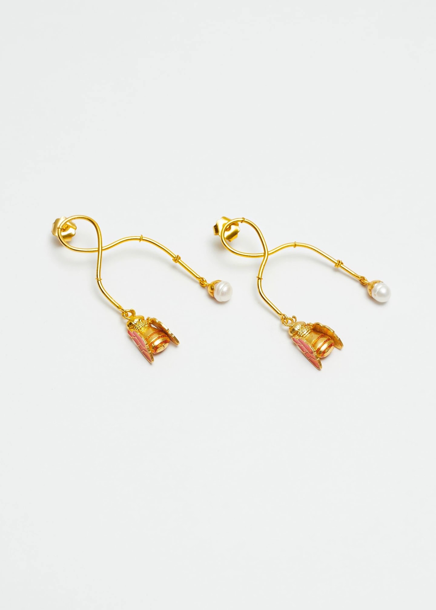 Aretes Bee Balance Midi Naranja - imagen 1