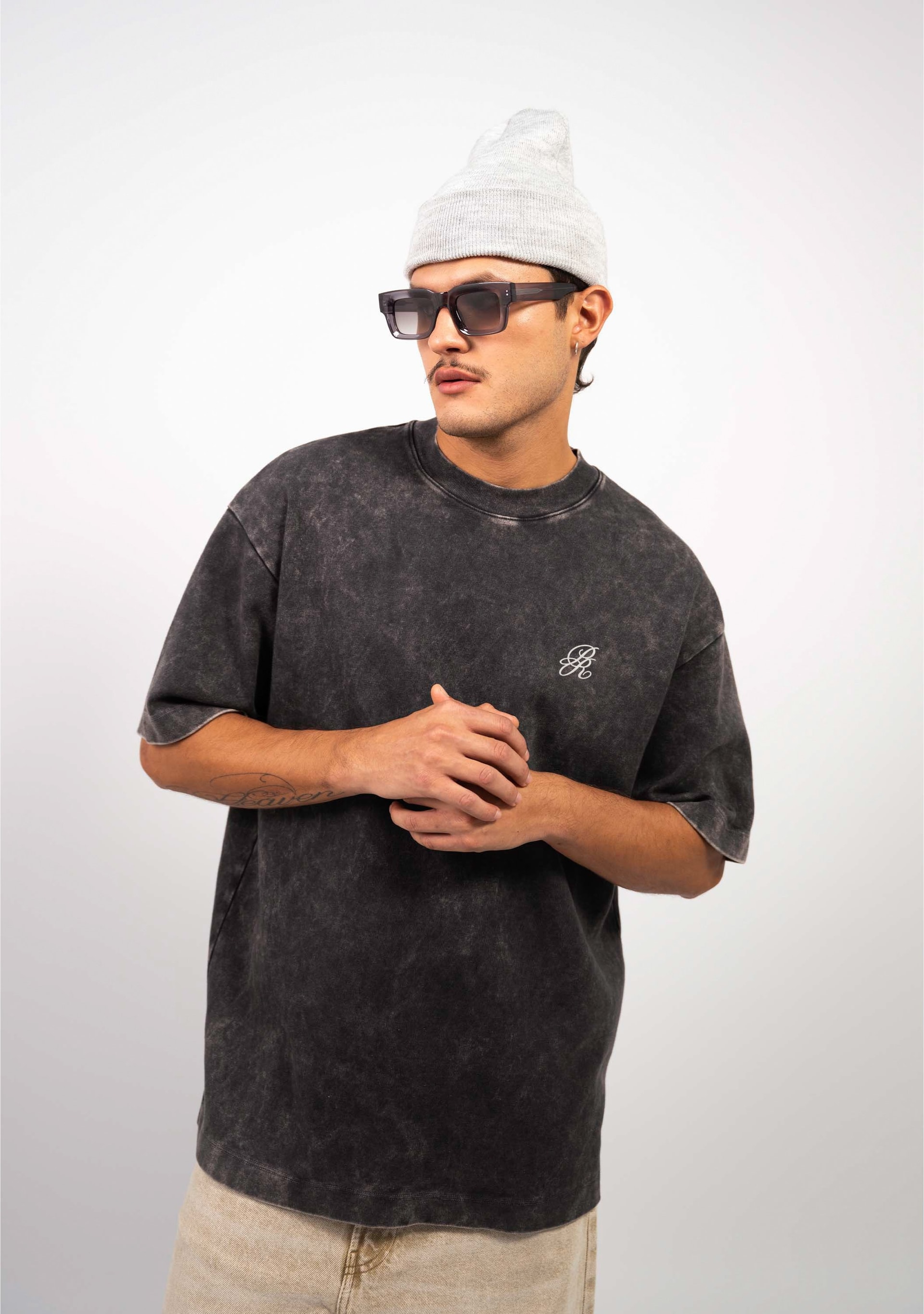Washed Black Logo T-Shirt - imagen 1