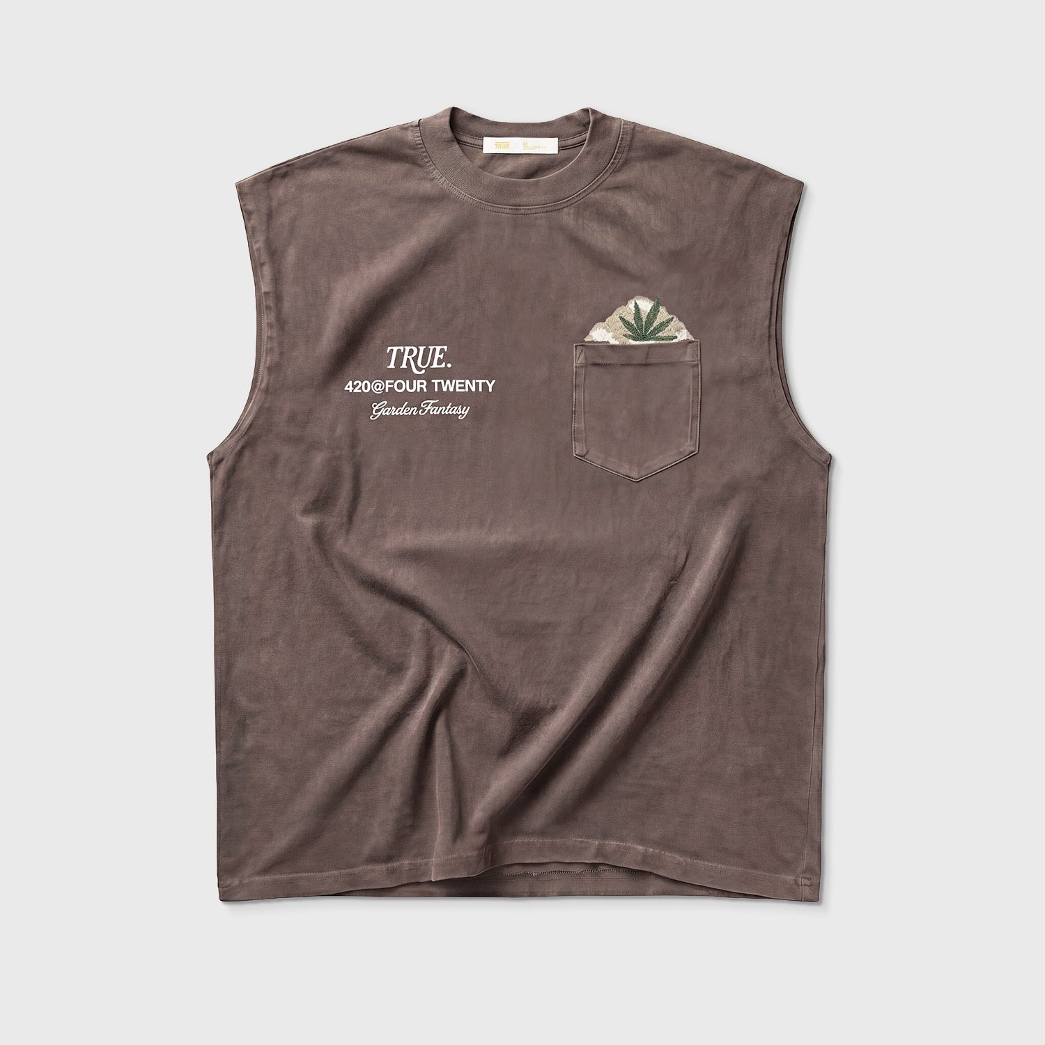 Garden Sleeveless Tee - Washed Brown - imagen 1