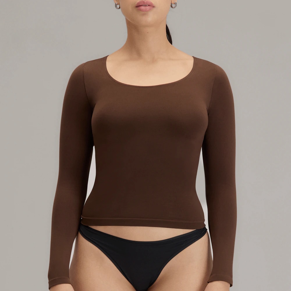 Camiseta Para Mujer Manga Larga Cuello Redondo | Lunia - imagen 1