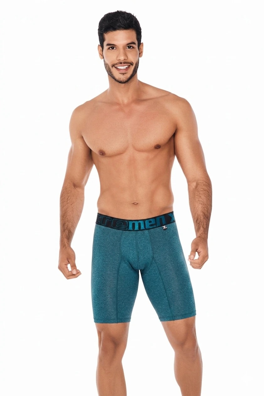 BOXER DEPORTIVO MICROF JASPED  VERDE JADE - imagen 1