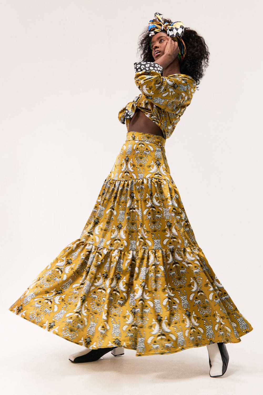 Maxi Falda / Estampado Fauna Sagrada - imagen 1