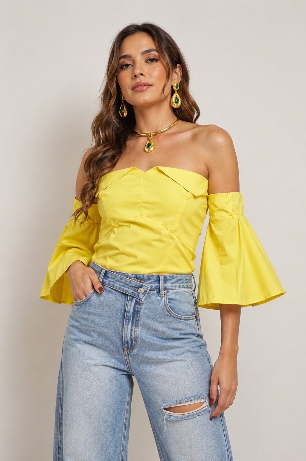 Blusa Agustina Amarilla - imagen 1