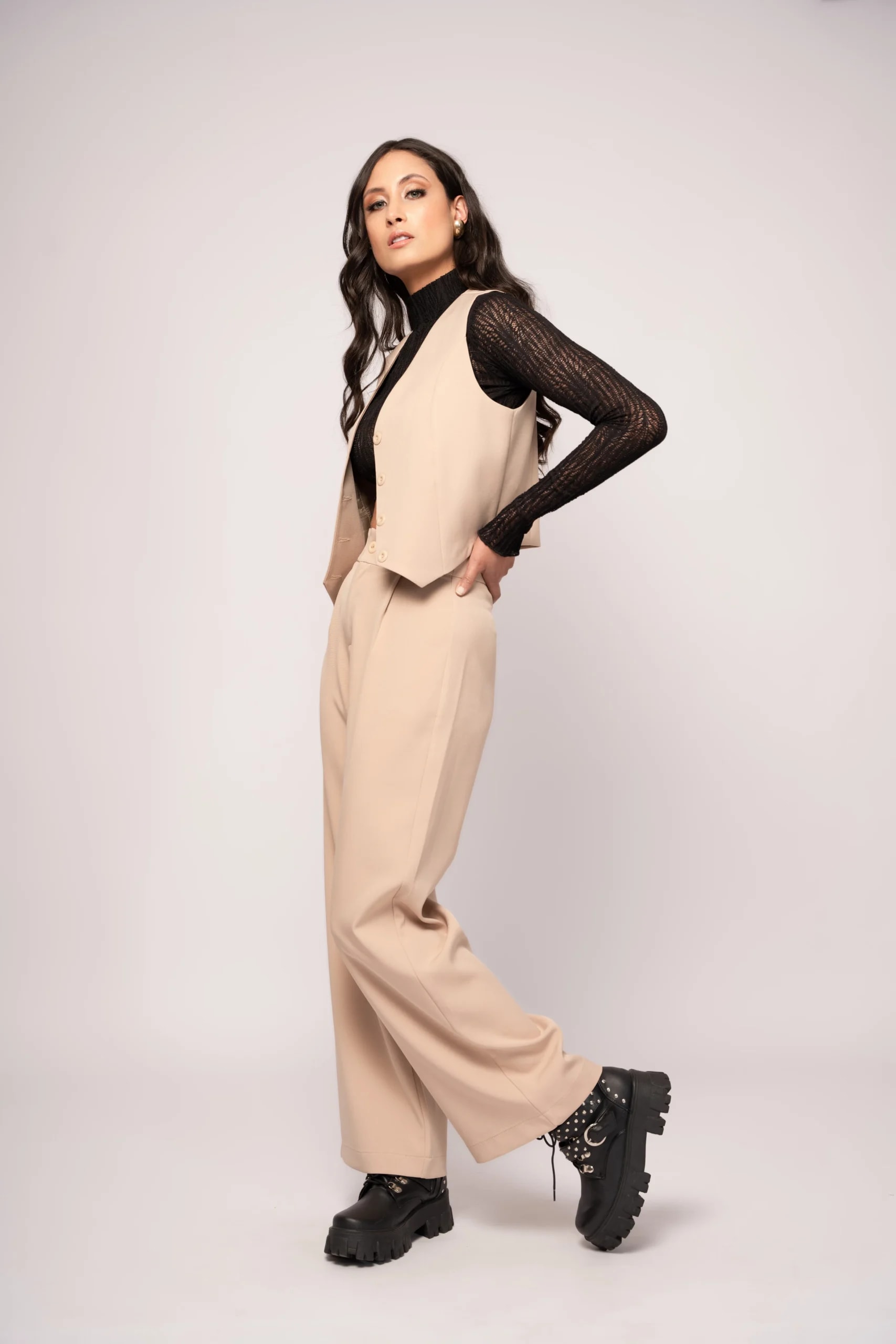 Pantalón Daniela Camel - imagen 1