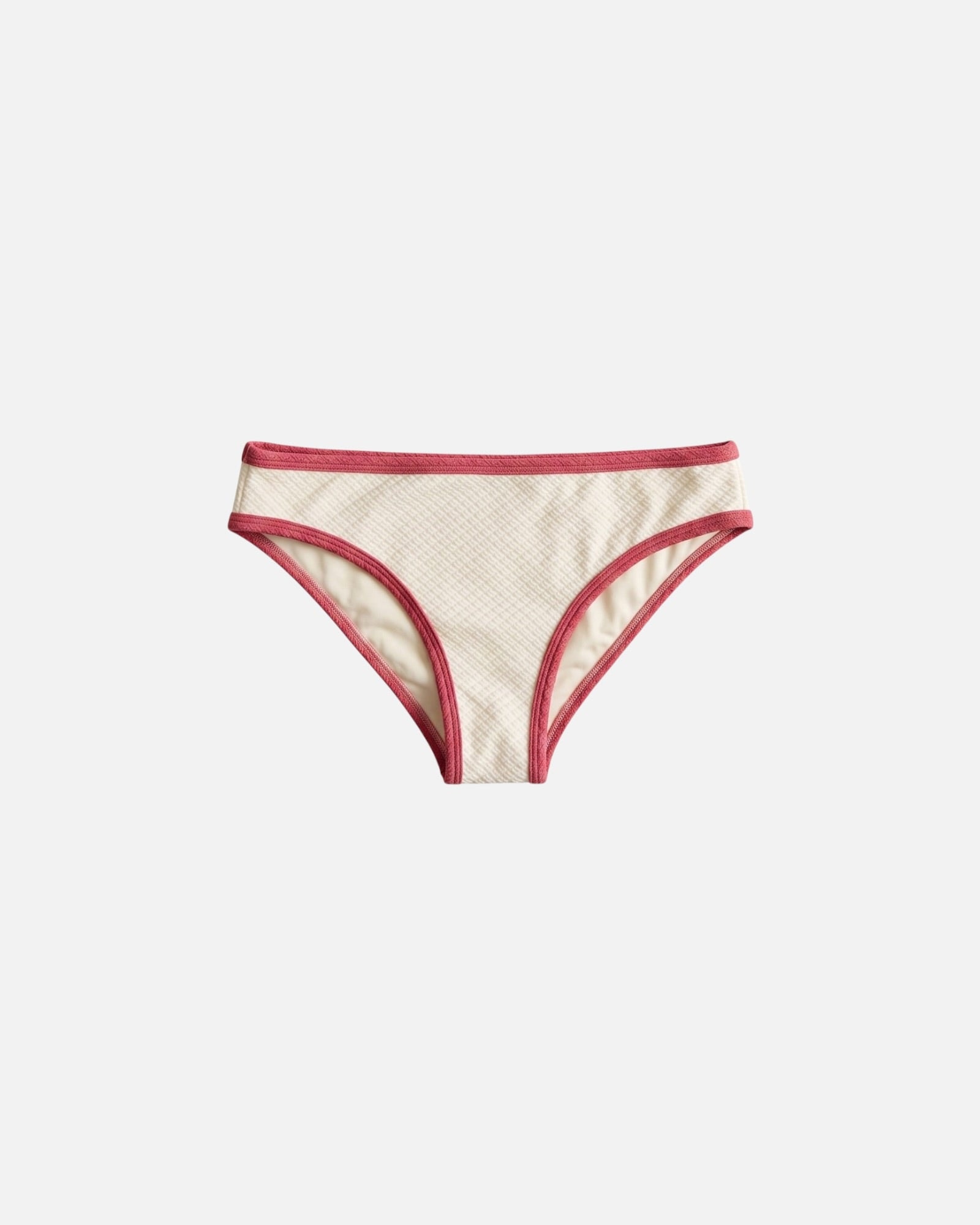 Bikini bottom clásico con ribete en contraste / Marfil Rosa - imagen 1