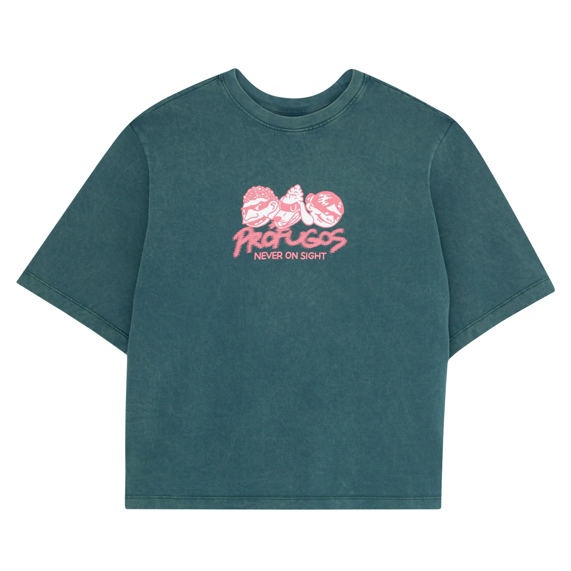 CAMISETA PRÓFUGOS VERDE WASHED - imagen 1