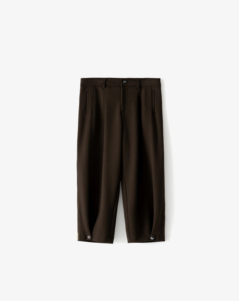Pantalón loose tiro medio chocolate mujer - imagen 1