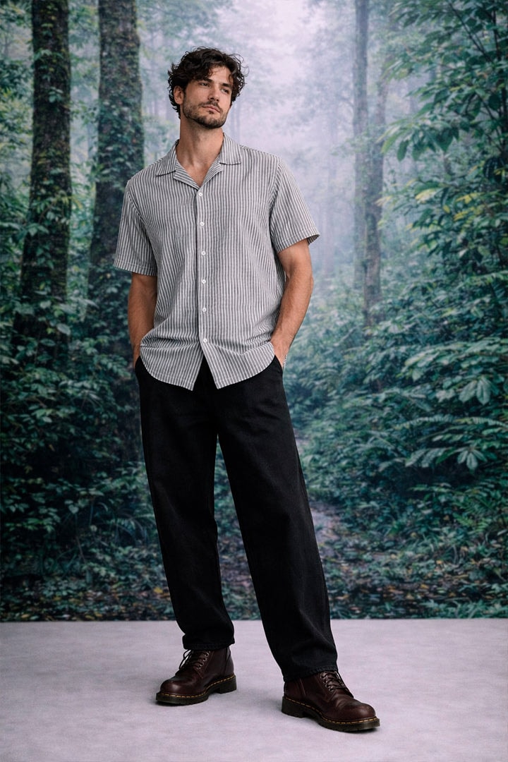 Camisa tejida rayas negras - imagen 1