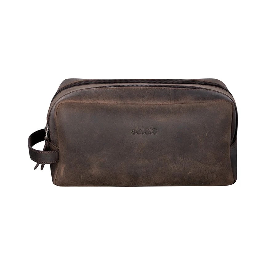 Men's brown toiletry bag - imagen 1