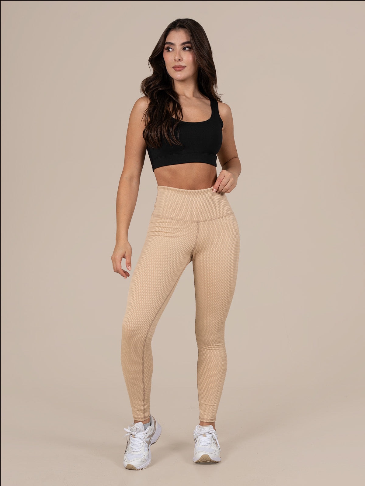Leggins Dama Block Beige - imagen 1