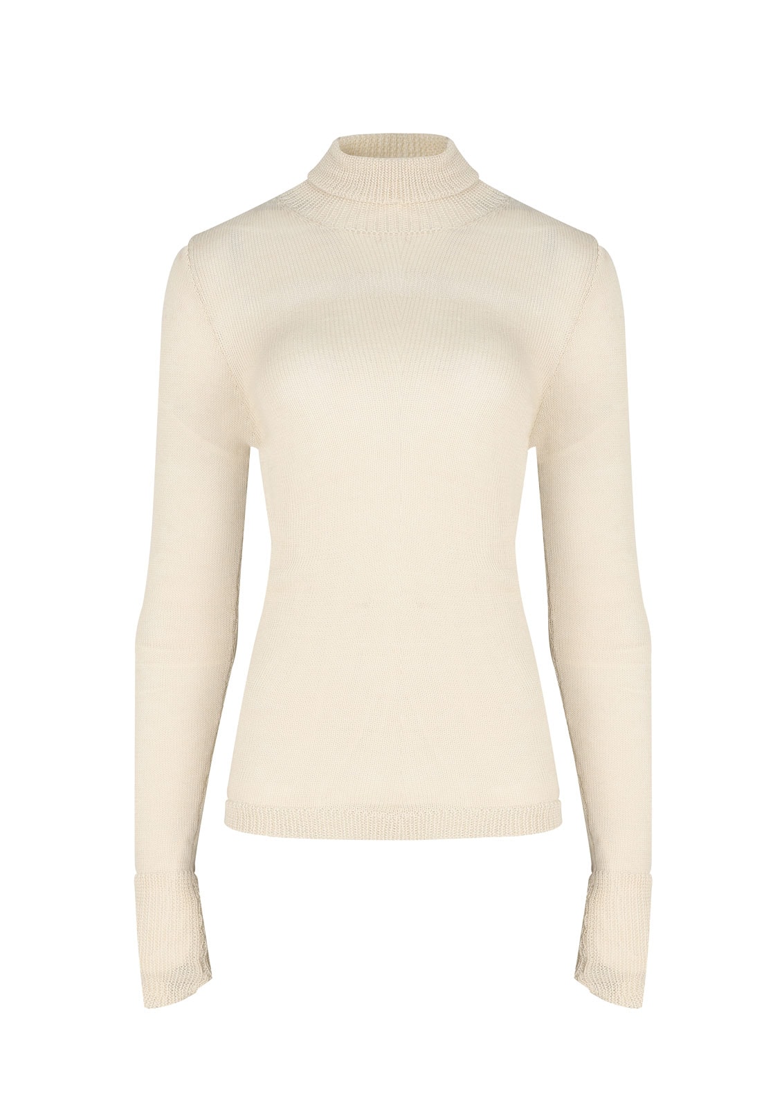 BABY ALPACA SILK KNITTED TURTLENECK SWEATER - imagen 1