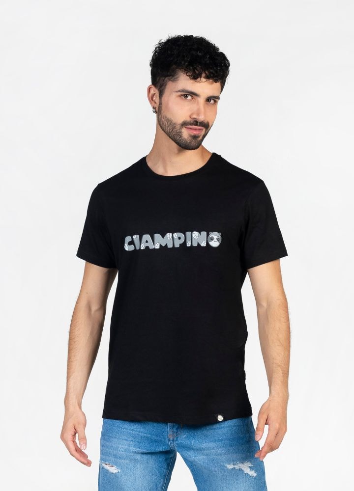 Hojas Camiseta Regular – Negro - imagen 1
