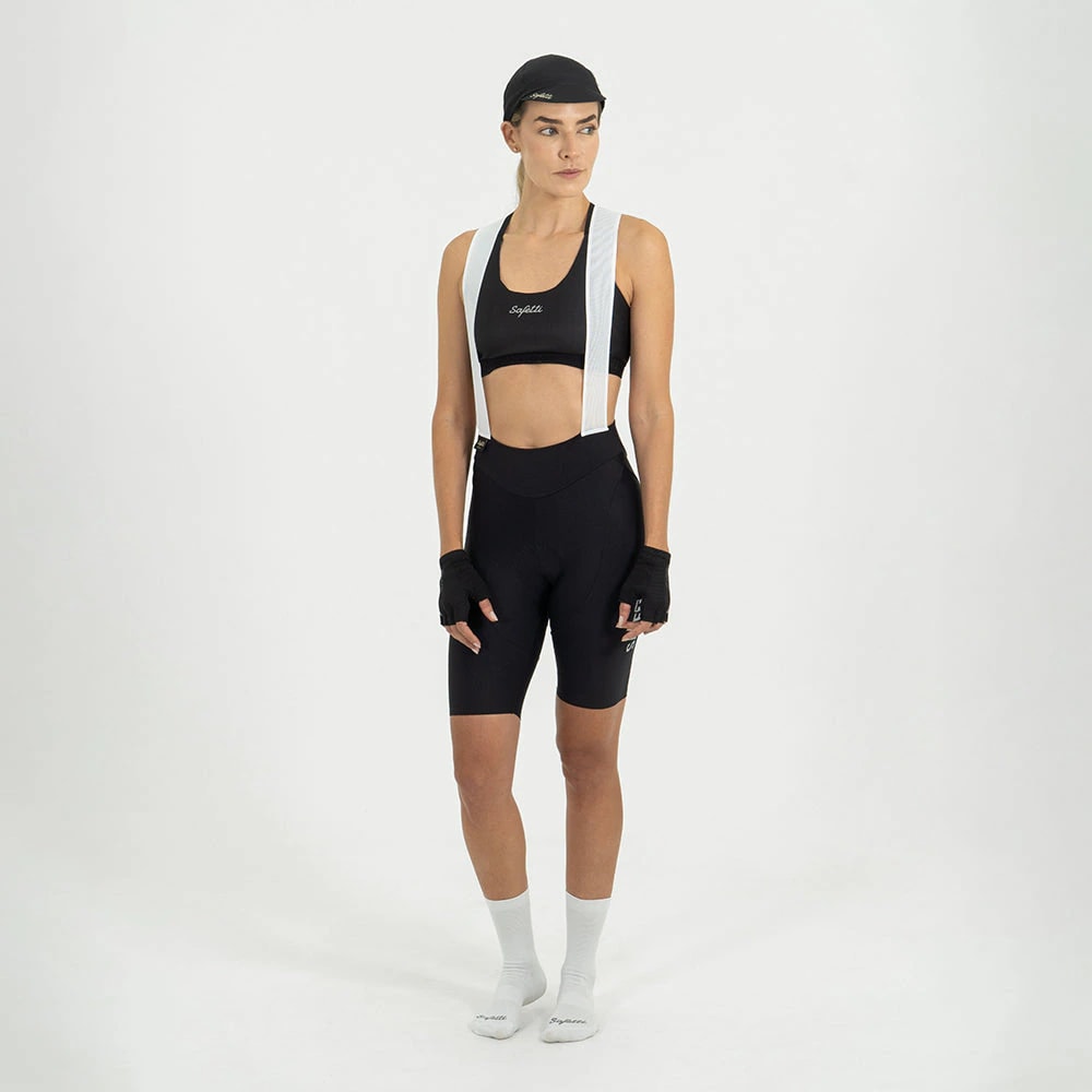 PANTALONETA CICLISMO CON CARGADERAS GIRONA NERO 2.0 PARA MUJER - imagen 1