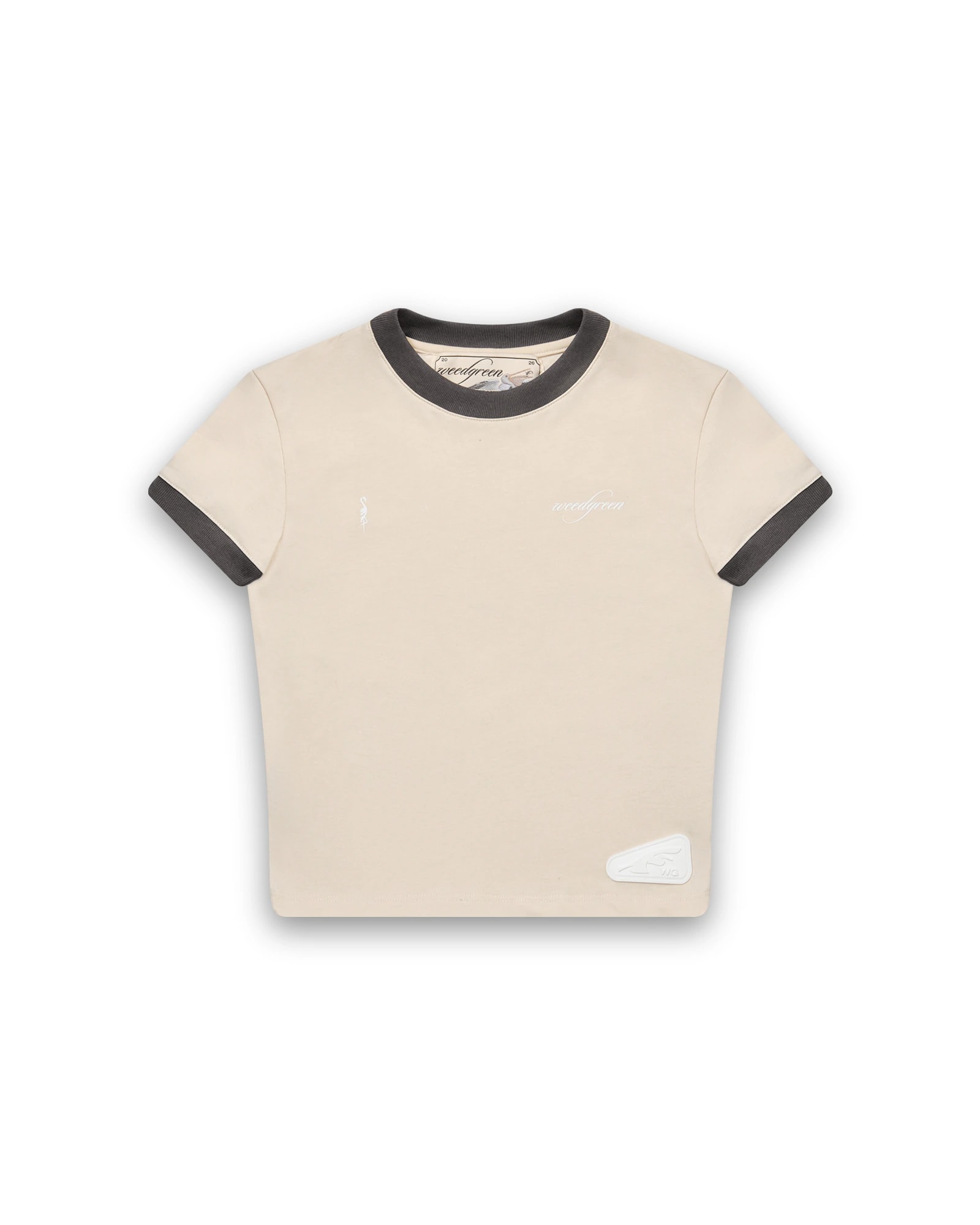 CAMISETA SLIM CON RIB MIGRACIONES NUDE - imagen 1