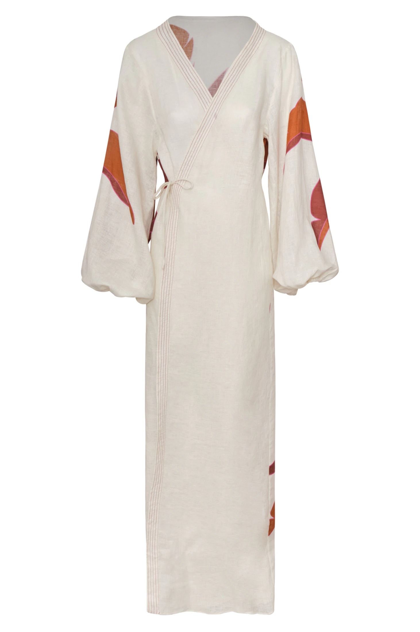 Hojarasca Linen Maxi Dress / Fuchsia Palm - imagen 1