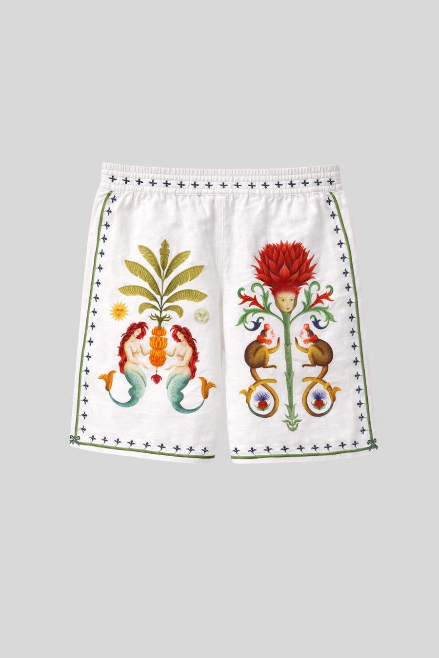 Men's linen bermuda white acantha - imagen 1