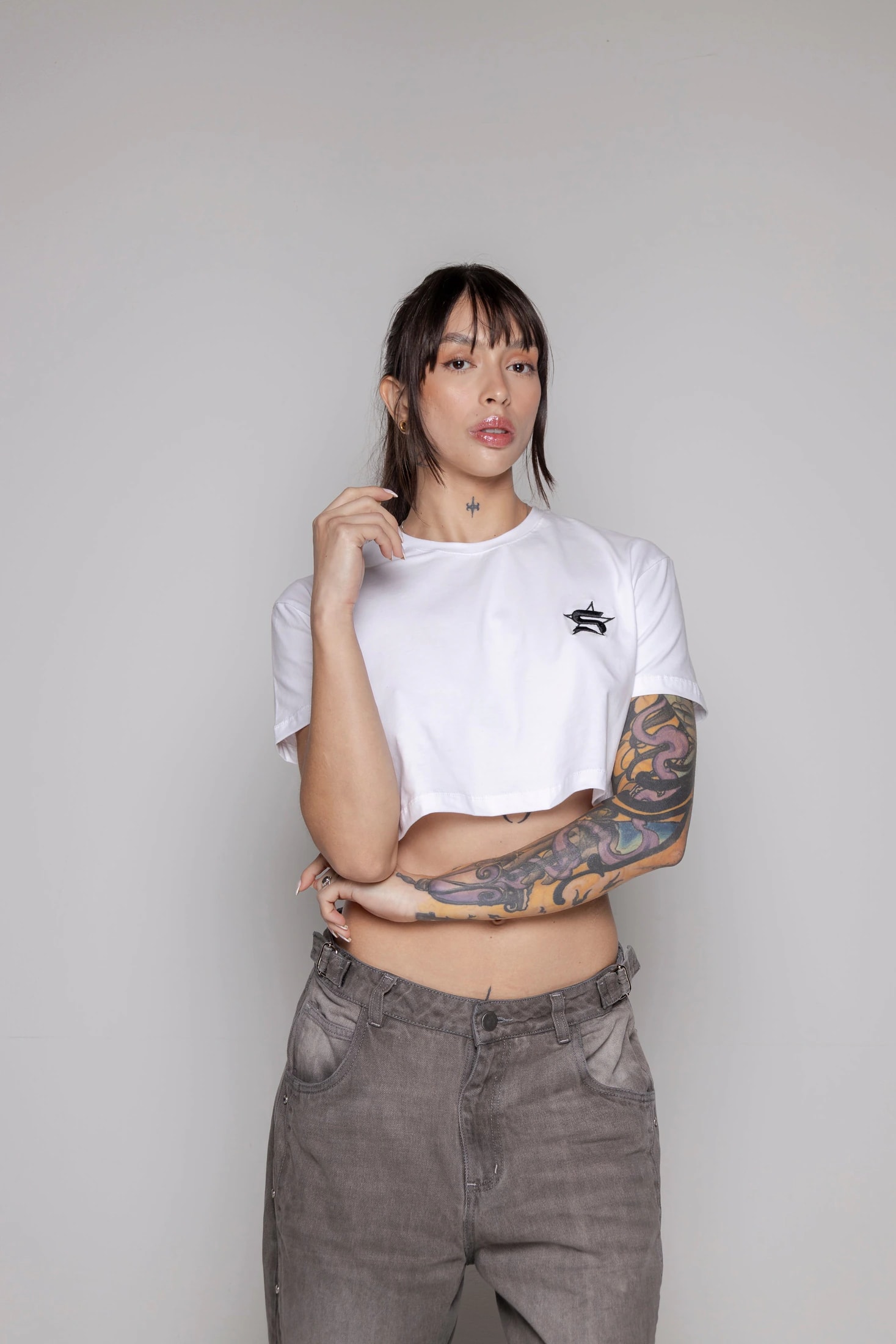 Crop-Top Basic Courage-Blanco - imagen 1
