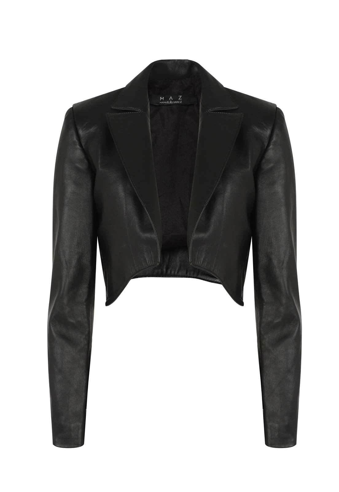 CROP LEATHER BLAZER - imagen 1