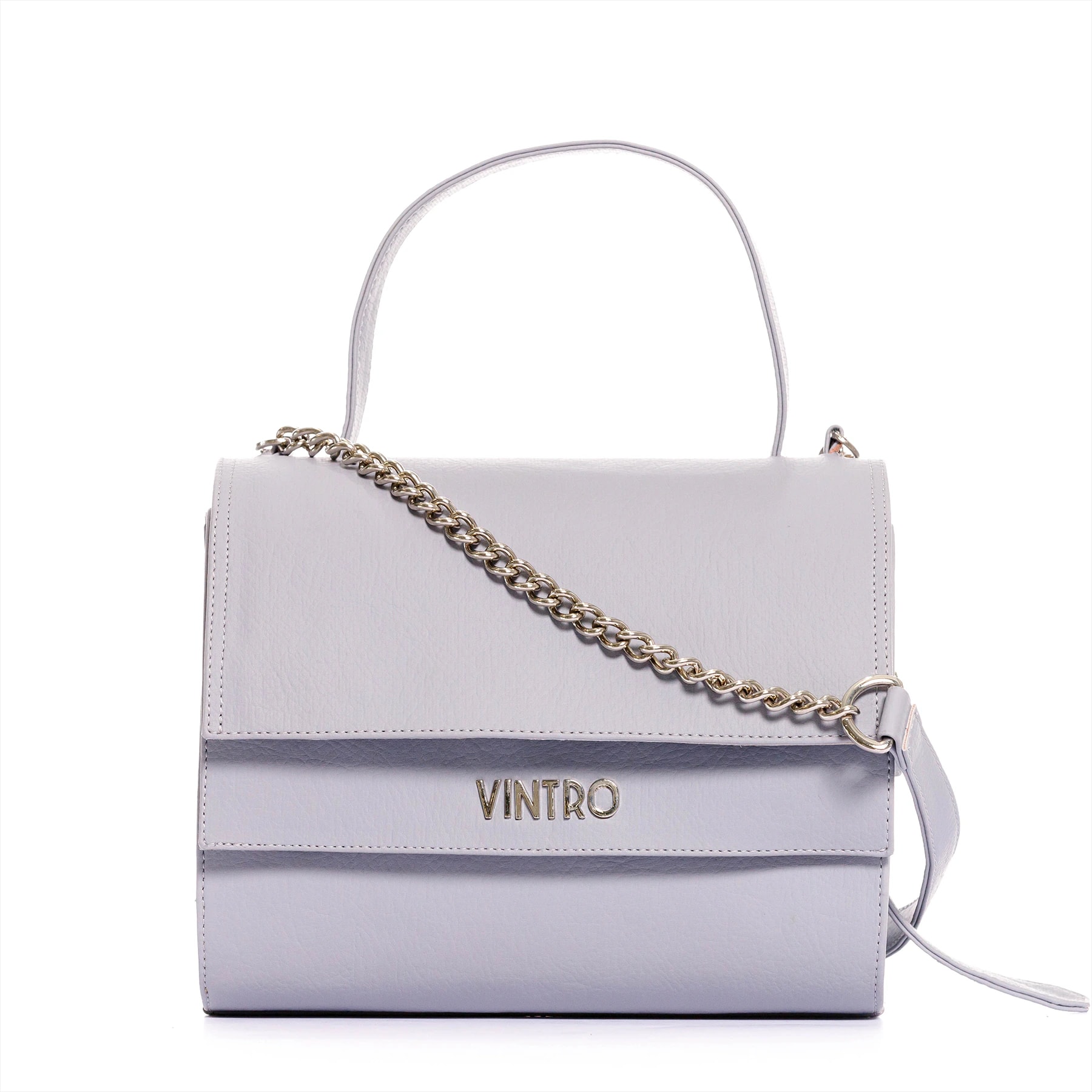 Cartera Para Mujer Dandy Gris Con Cargadera En Cadena - imagen 1