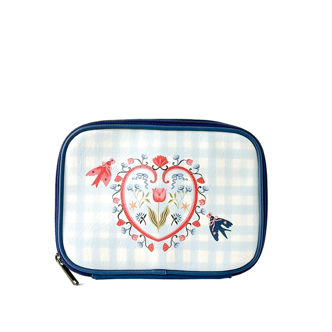 Cosmetiquera Para Mujer Estonia Estampada Y Azul Love Is In The Air - imagen 1