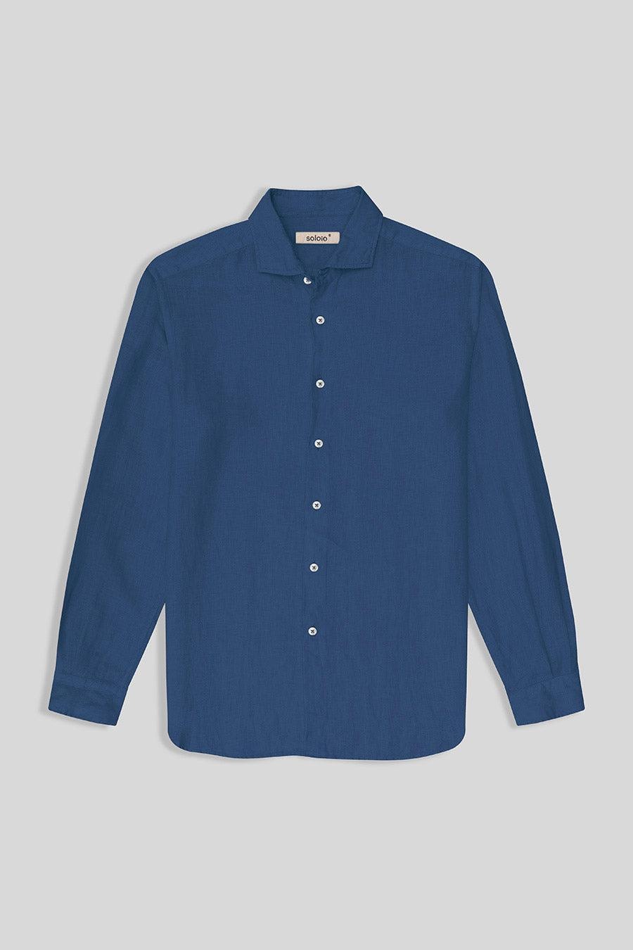 Men's linen shirt jeans basic - imagen 1